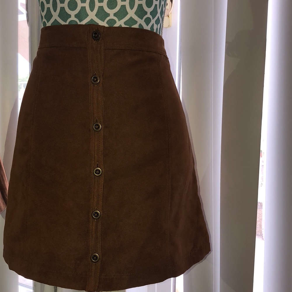 Brown Button Up Hollister Skirt